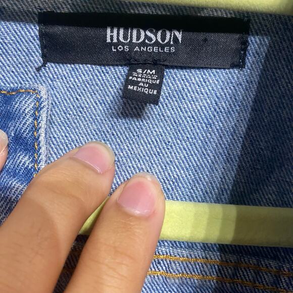 Hudson Blue Denim Jean Jacket Sz S - Picture 5 of 12